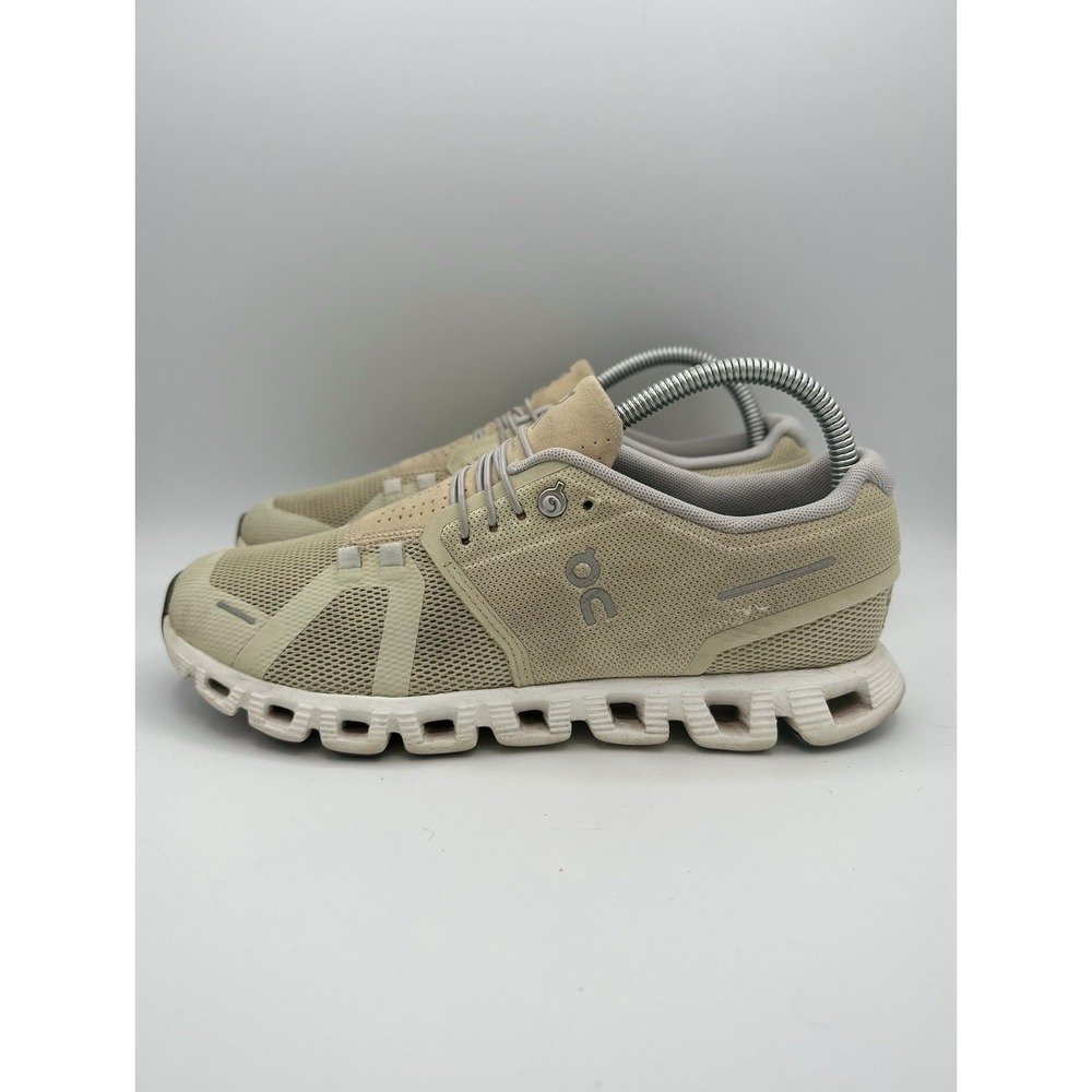 On Cloud 5 Shoes Womens Size 8 Haze Sand Running Athletic Sneakers Slip On Beige